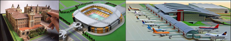 Close up scale model