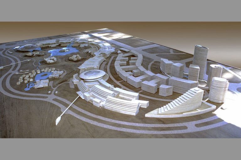 schematic wooden block model dubai 1 to 1000